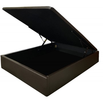 (Clearance) Abbeline PVC Storage Bed (No Headboard) - Single/Dark Grey - 1 Set Only