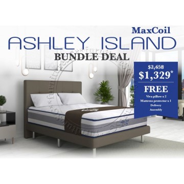 Maxcoil Ashley Island Mattress & Bed Bundle