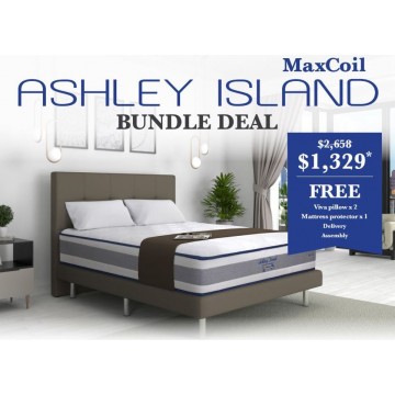 Maxcoil Ashley Island Mattress & Bed Bundle