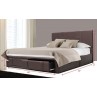 Jeremiah Faux Leather Storage Drawer Bed