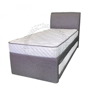 Aida 2 in 1 Fabric Bedframe and 8" Pocketed Spring Mattress Bundle