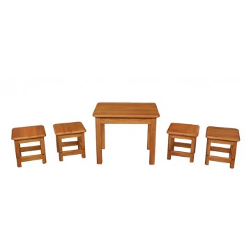 Children Toddle Table and 4 Stools Set