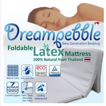 DreamPebble Foldable Natural Latex Mattress