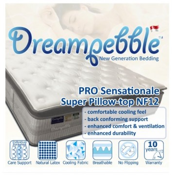 Dreampebble Pro Sensationale NF12 Super Pillow-top Mattress