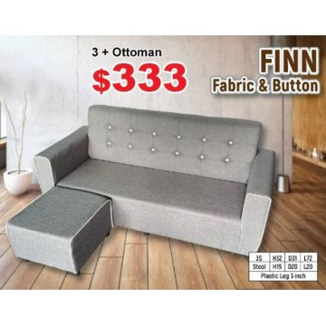 FINN 3 Seater Sofa + Stool