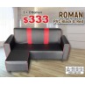 Roman 3 Seater Sofa + Stool
