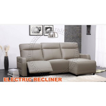 3 Seater L-Shape Sofa Set SFL1280 (Half Leather Recliner)