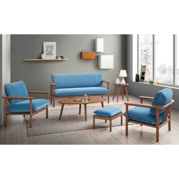 1/2/3 Seater Duston Wooden Sofa (Royal Blue)