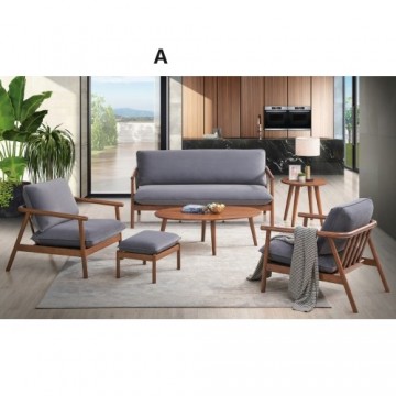 1/2/3 Seater Duxton Wooden Sofa (Cool Grey)