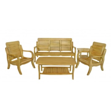1+1+3 Seater Wooden Sofa Set WS1029