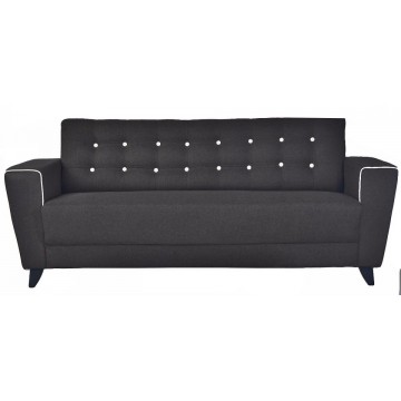 Perry 1/2/3 Seater Fabric Sofa (Black)