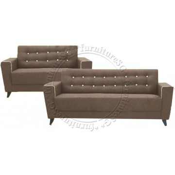 Perry Fabric Sofa (Brown)