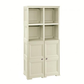 Tontarelli - 2 Open Shelves + 2 Door Cabinet Tall Unit