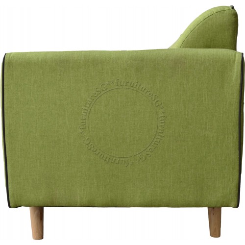 Alpha Fabric 1 Seater Sofa (Clearance) -  Grey