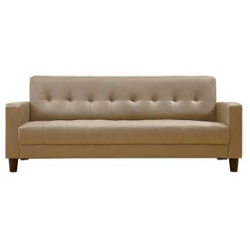 Faux Leather 2 Seater Robin Sofa Set (Khaki)