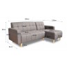 Donna 3 Seater L-Shape Fabric Sofa (Available in 3 colors)