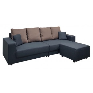 Kerry 4 Seater Fabric Sofa with Stool