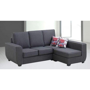 Carrie Fabric 3-Seater Sofa + Stool