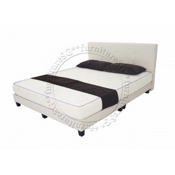 Faux Leather Bed and 8 inches Spring Mattress
