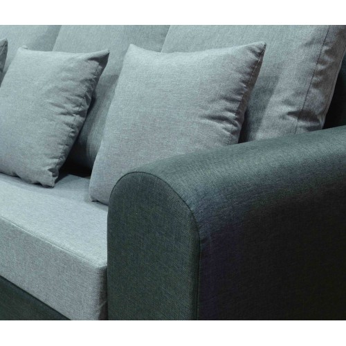 Hopper 3-Seater Fabric Sofa with Stool