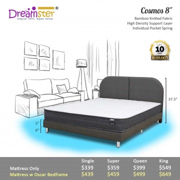 Dreamster Cosmos 8" Pocketed Spring Mattress