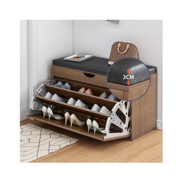 Shoe Cabinet cum Bench 60cm (Brown)