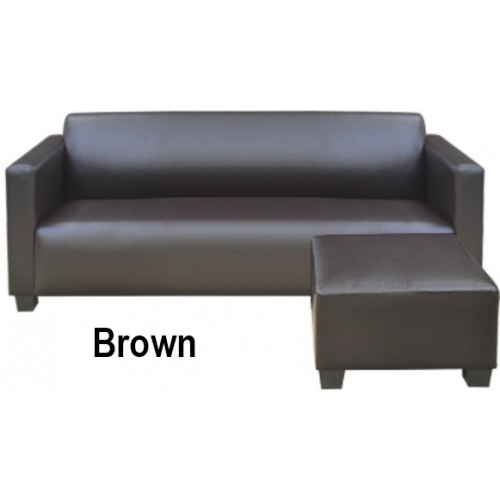 Molly Faux Leather 3-seater Sofa (Black or Dark Brown) *Limited Sets*