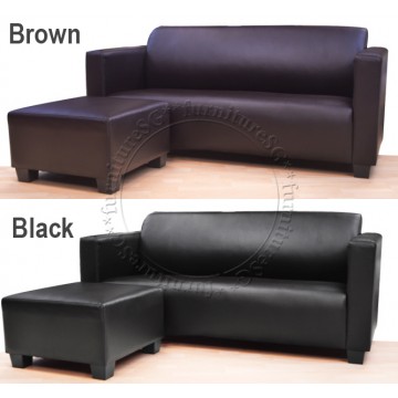 Molly Faux Leather Sofa (Black or Dark Brown) *Limited Sets*