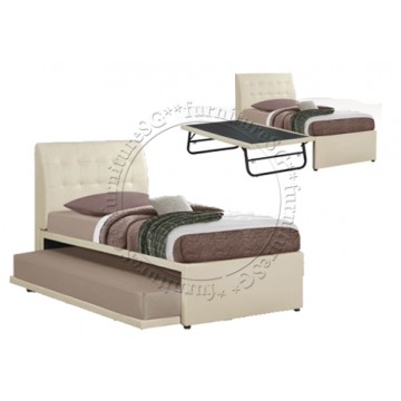 3 in 1 Faux Leather Bed 1005