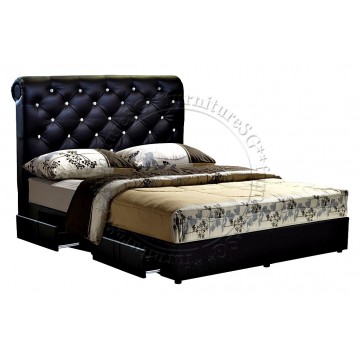Faux Leather Storage Bed LB1103