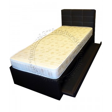 2 in 1 Faux Leather Bed and Mattress Bundle