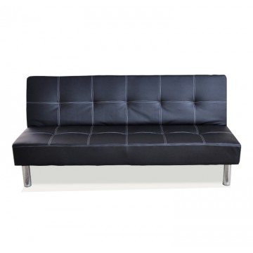 3-Seater Faux Leather Sofa Bed SFB1050 (Black)