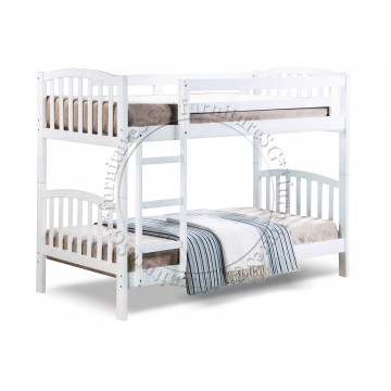 Double Deck Bunk Bed with Mattress Bundle