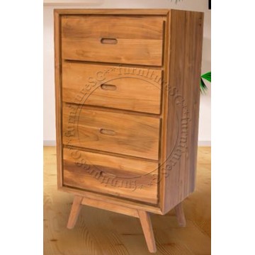 Scandi Solid Teak Chest of Drawers 02