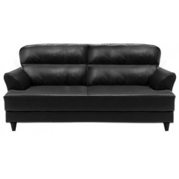 Danny 2/3 Seater Faux Leather Sofa (Black)
