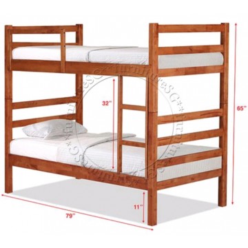Double Deck Bunk Bed DD1032A (Walnut/Cherry)