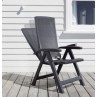 Allibert - Montreal Folding Recline Garden Chair Graphite